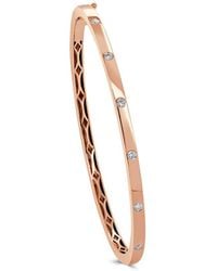Sabrina Designs - 14k Rose Gold 0.25 Ct. Tw. Diamond Bangle Bracelet - Lyst