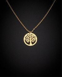 Italian Gold - 14k Tree Of Life Necklace - Lyst