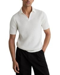 Reiss - Merit Open Collar Twist Sweater - Lyst