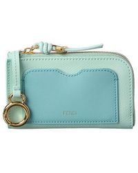 Fendi - Ff Diamond Leather Coin Purse - Lyst