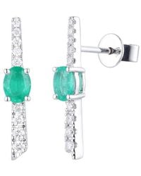 Gregg Ruth - 14K 0.55 Ct. Tw. Diamond & Emerald Earring - Lyst
