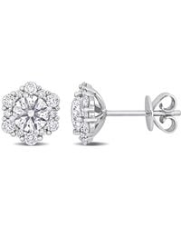 Diamond Select Cuts - 14k 1.42 Ct. Tw. Diamond Halo Studs - Lyst