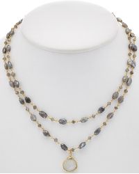 Rachel Reinhardt Jewelry - 14k Over Silver Labradorite & Moonstone Layered Necklace - Lyst