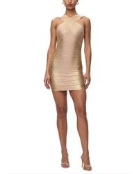 Hervé Léger - The Metallic Louisa Dress - Lyst