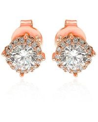 Suzy Levian CZ Jewelry - Suzy Levian Silver Cz Studs - Lyst