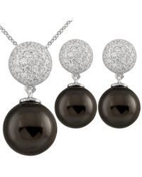 Splendid - 12Mm Pearl Cz Set - Lyst