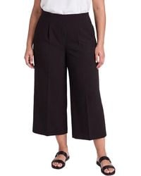 Anne Klein - Plus High-Rise Pull-On Wide Leg Crop Pant - Lyst