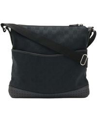 Gucci - Black GG Canvas & Leather Shoulder Bag (authentic Pre-loved) - Lyst