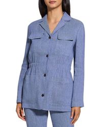 Theory - Cinch Linen-Blend Patch Jacket - Lyst