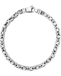 Italian Silver - Byzantine Chain Bracelet - Lyst