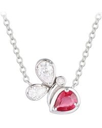 Gregg Ruth - 14K 0.51 Ct. Tw. Diamond & Ruby Pendant - Lyst
