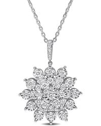 Rina Limor - 14k 0.93 Ct. Tw. Diamond Cluster Necklace - Lyst