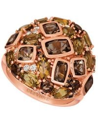 Le Vian - Le Vian 14k Rose Gold 4.77 Ct. Tw. Diamond & Chocolate Quartz Ring - Lyst