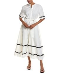 Officine Generale - Nadia Poplin Ribbon Dress - Lyst