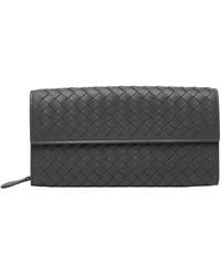 Bottega Veneta - Intrecciato Leather Long Wallet (Authentic Pre-Loved) - Lyst