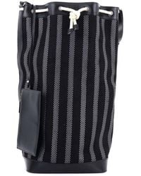 Saint Laurent - Sport Bucket Bag Striped Canvas And Leather (authentic Pre-loved) - Lyst