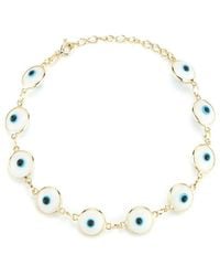 Sphera Milano - 14k Over Silver Cz Evil Eye Bracelet - Lyst