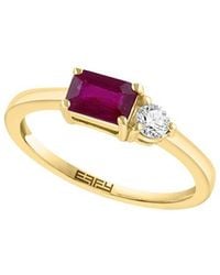 Effy Fine Jewelry - 14K 0.79 Ct. Tw. Diamond & Ruby Ring - Lyst