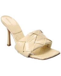 Bottega Veneta - The Lido Intrecciato Patent Sandal - Lyst