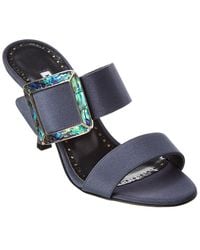 Manolo Blahnik - Gable 90 Silk Sandal - Lyst