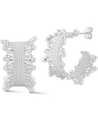 Chloe and Madison - Jewelry Statement Wide Hoops - Lyst