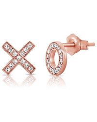 Sabrina Designs - 14k Rose Gold 0.18 Ct. Tw. Diamond Xo Studs - Lyst