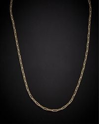 Italian Gold - 14k Polished Paperclip Chain Necklace - Lyst