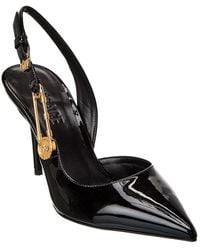 Versace - Safety Pin Leather Pump - Lyst