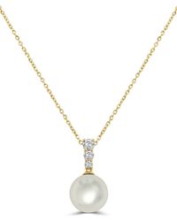 Sabrina Designs - 14k 0.18 Ct. Tw. Diamond Pearl Pendant Necklace - Lyst