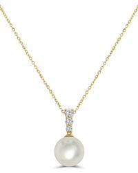 Sabrina Designs - 14k 0.18 Ct. Tw. Diamond Pearl Pendant Necklace - Lyst