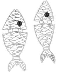 Sphera Milano - Plated Fish Earrings - Lyst