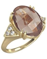 Reiss - 14K 4.89 Ct. Tw. Diamond & Smokey Topaz Cocktail Ring - Lyst