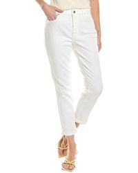 7 For All Mankind - Josefina Squiggle White Feminine Boyfriend Jean - Lyst