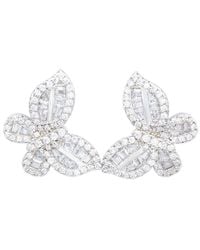 Suzy Levian - Silver Cz Earrings - Lyst
