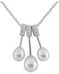 Splendid - Silver 6.5-7mm Freshwater Pearl Necklace - Lyst