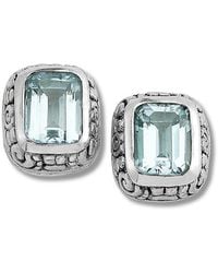 Samuel B. - Silver 4.80 Ct. Tw. Blue Topaz Studs - Lyst