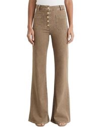 Reiss - Petite Cali Twin Pocket Button Flared Jean - Lyst