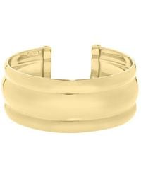 Italian Gold Over Silver - 14k Cuff Bracelet - Lyst