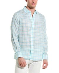 RAFFI - Two Color Plaid Printed Linen Shirt - Lyst