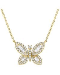 Sabrina Designs - 14k 0.31 Ct. Tw. Diamond Butterfly Necklace - Lyst