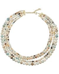 Eye Candy LA - Statement Collection Gemstone Layered Drop Necklace - Lyst
