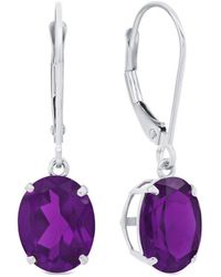 MAX + STONE - Max + Stone Silver 4.50 Ct. Tw. Amethyst Dangle Earrings - Lyst