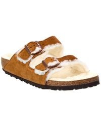 Birkenstock - Arizona Shearling Narrow Sandal - Lyst