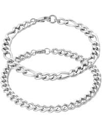 Adornia - Plated Stainless Steel Tarnish-Resistant Bracelet Set - Lyst