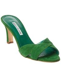 Manolo Blahnik - Siemu 70 Suede Sandal - Lyst