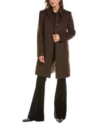 Fleurette - Club Collar Wool Coat - Lyst