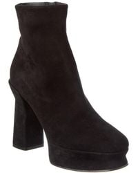 Ferragamo - Standard Suede Platform Bootie - Lyst