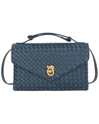 Tiffany & Fred Paris - Intrecciato Leather Shoulder Bag - Lyst