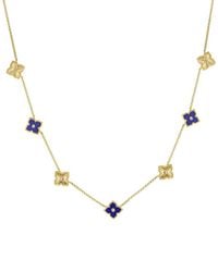 Effy Fine Jewelry - 14K 1.87 Ct. Tw. Diamond & Lapis Lazuli Necklace - Lyst
