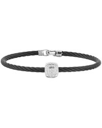 Alor - Noir 18k 0.09 Ct. Tw. Diamond Cable Bangle Bracelet - Lyst